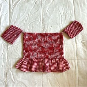 off the shoulder crop top small